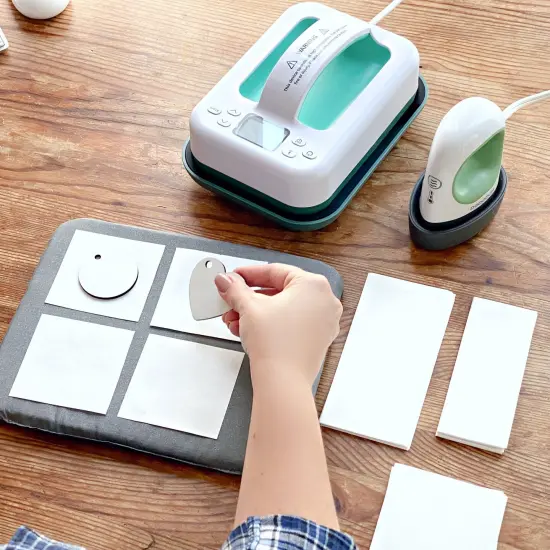 Precut Butcher Paper Sheets for Sublimation & Heat Press Crafts (Medium, 5.5 in x 2 in), White, Uncoated {3}