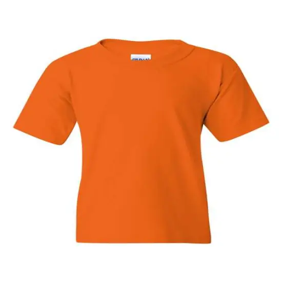 Gildan&reg; Heavy Cotton Youth Crewneck Short Sleeve T-Shirt - 5000B Safety Orange {1}