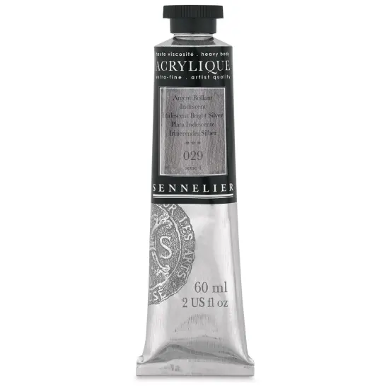 Sennelier Extra-Fine Artist Acryliques - Iridescent Bright Silver, 60 ml tube {1}