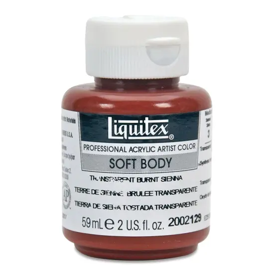 Liquitex Professional Soft Body Acrylic Paint - Transparent Burnt Sienna, 59 ml bottle {1}