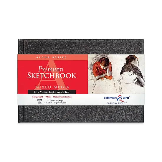 Stillman & Birn Alpha Series Sketchbook - 6" x 9", Landscape, Hardbound, 62 Sheets {1}
