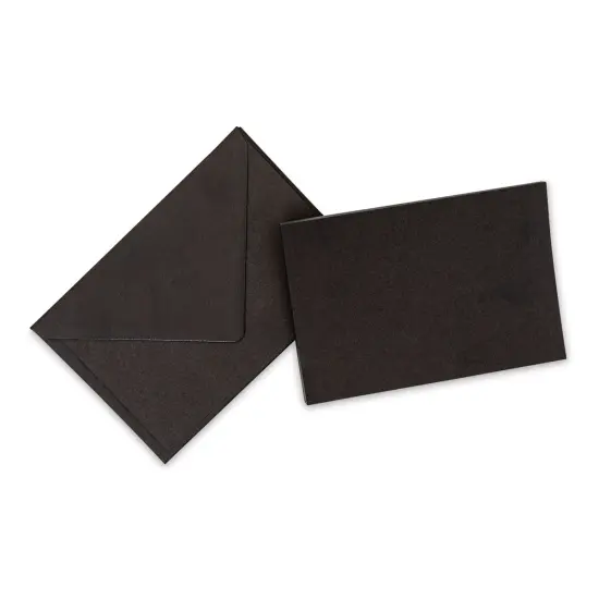 Original Crown Mill Large Flat Cards and Envelopes - Black, Pkg of 25 {1}