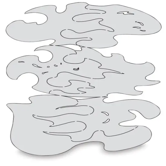 Iwata Artool Freehand Template - Set of 3, True Fire Nano {1}