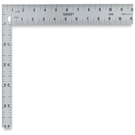 Fairgate Aluminum Mini L-Square - American Standard, 12" x 6" {1}