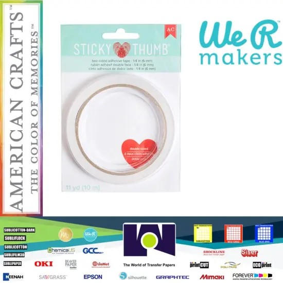 Sticky Thumb Double-Sided Tape 1/4"x11 Yards-Clear 340265 by American Crafts {1}