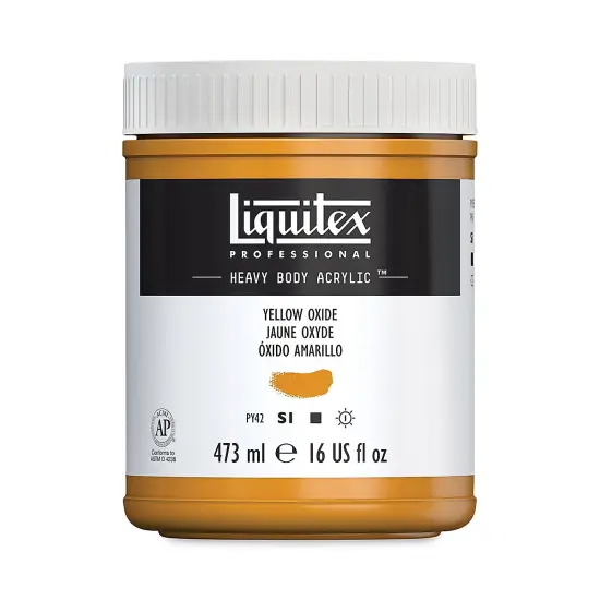 Liquitex Heavy Body Artist Acrylics - Yellow Oxide, 16 oz Jar {1}