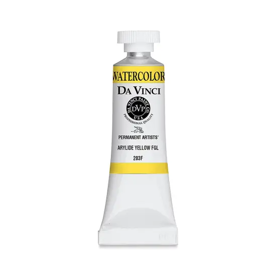 Da Vinci Artists' Permanent Watercolor - Arylide Yellow, 15 ml tube {1}