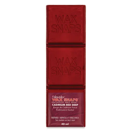 Enkaustikos Wax Snaps Encaustic Paints - Cadmium Red Deep, 40 ml cake {1}