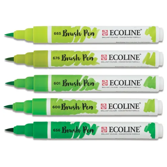 Royal Talens Ecoline Brush Marker Set - Green Hues, Set of 5 {2}