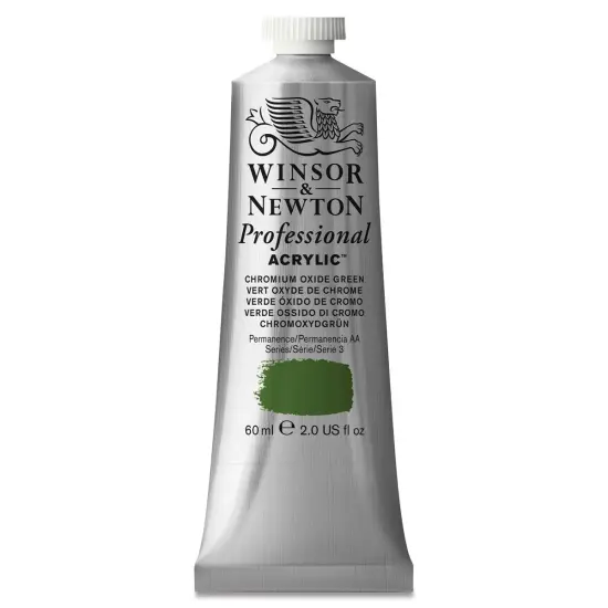 Winsor & Newton Professional Acrylics - Chromium Oxide Green, 60 ml tube {1}