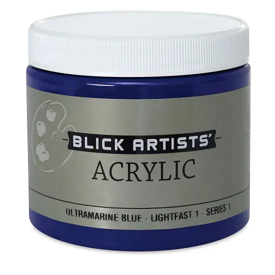 Blick Artists' Acrylic - Ultramarine Blue, 16 oz jar {2}