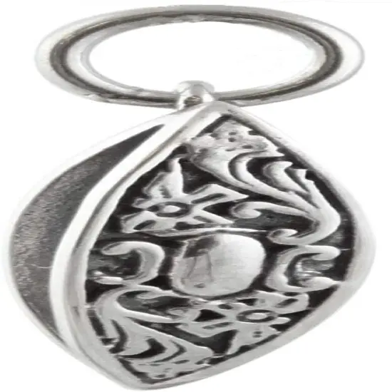 Tatting Shuttle Charm - Sterling Silver 925. - Sewing Accessory Thread, Lace &Acirc;&nbsp;- Jewelry Making DIY Crafting Charm Beads for Bracelets Multicolor {1}