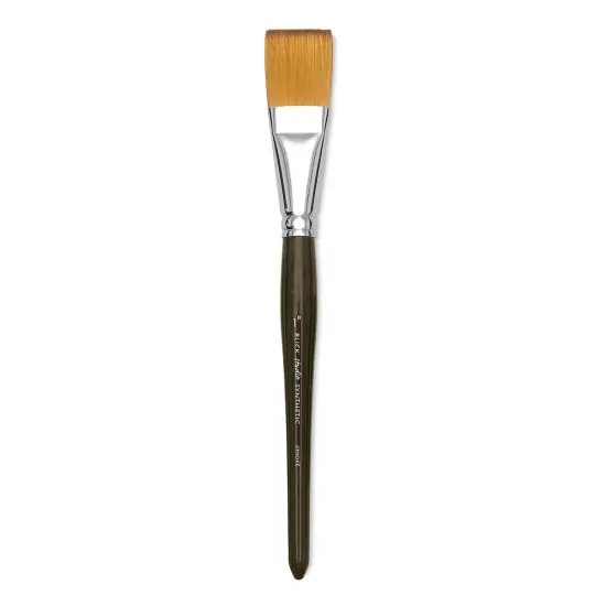 Blick Studio Short Handle Synthetic Brush - One-Stroke Wash, Short Handle, 1" {1}
