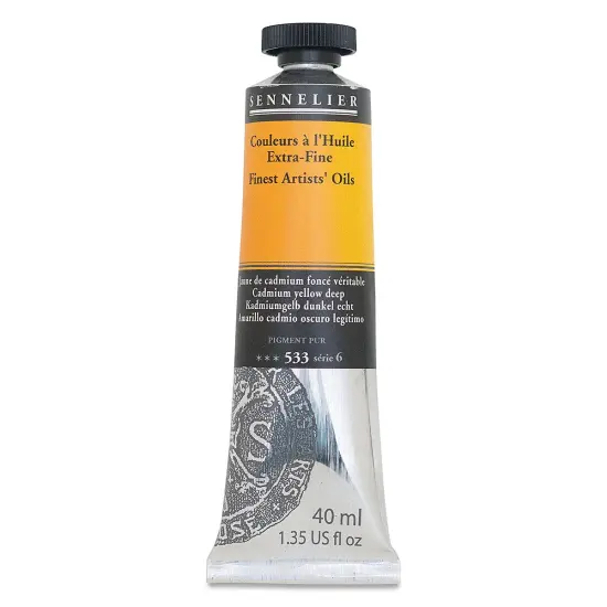 Sennelier Artists' Extra Fine Oil Paint - Cadmium Yellow Deep, 40 ml tube {2}