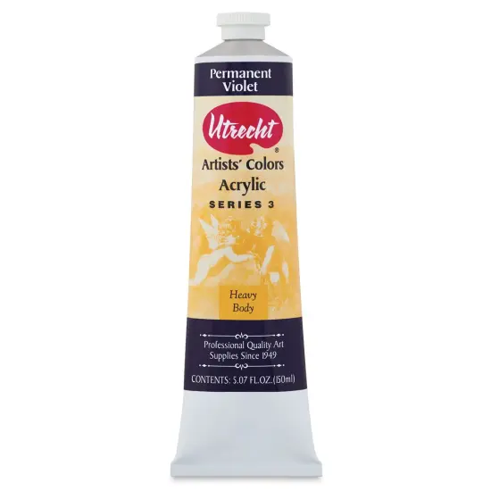 Utrecht Artists' Acrylic Paint - Permanent Violet, 5 oz tube {1}