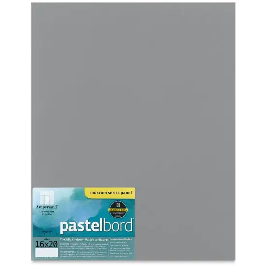 Ampersand Pastelbord Panel - 16" x 20", 1/8" Profile, Gray {1}