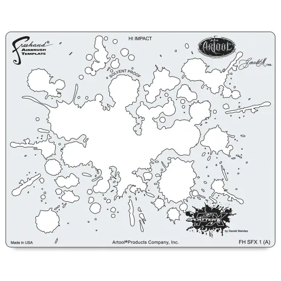 Iwata Artool Freehand Template - Splatter FX {1}