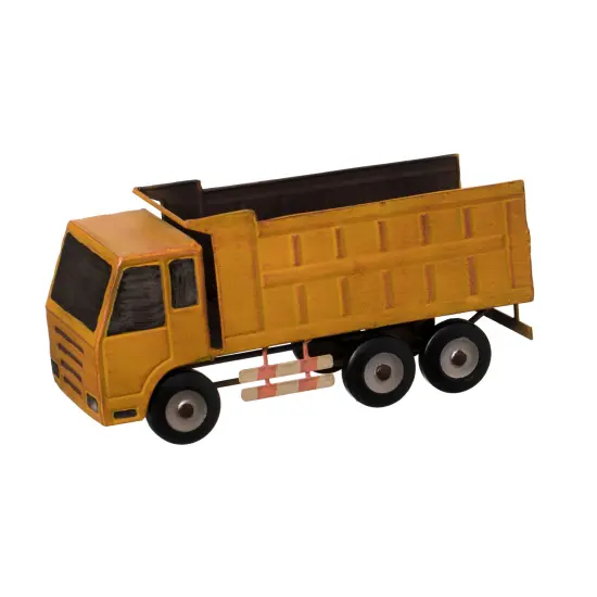 Decorative Rustic Metal Yellow Single Bottle Truck Wine Holder for Tabletop or Countertop {3}