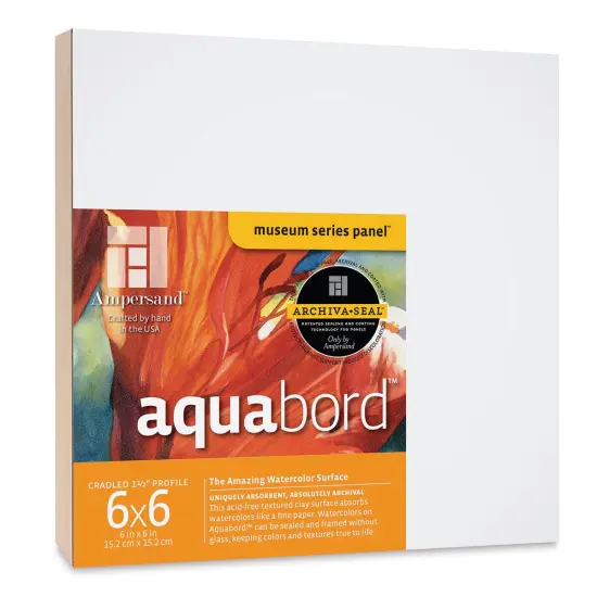 Ampersand Aquabord Panel - 6" x 6", 1-1/2" Cradled {1}