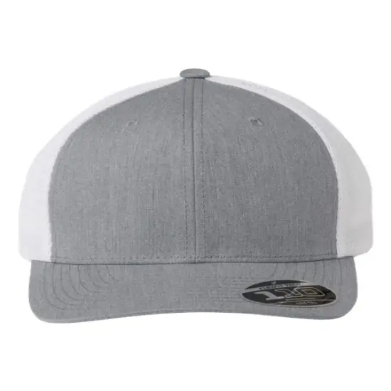 Flexfit&reg; Mesh Back Cap Heather Grey/ White {1}