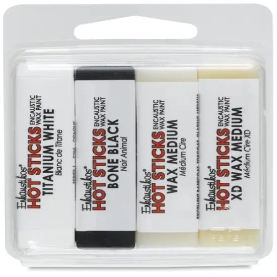 Enkaustikos Hot Sticks Encaustic Paints - Set of 4, Basic Colors, 13 ml Sticks {2}
