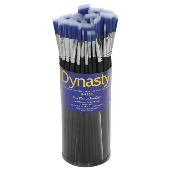 Dynasty Blue Ice Brush Canister - Easel Brushes, Set of 60 {1}