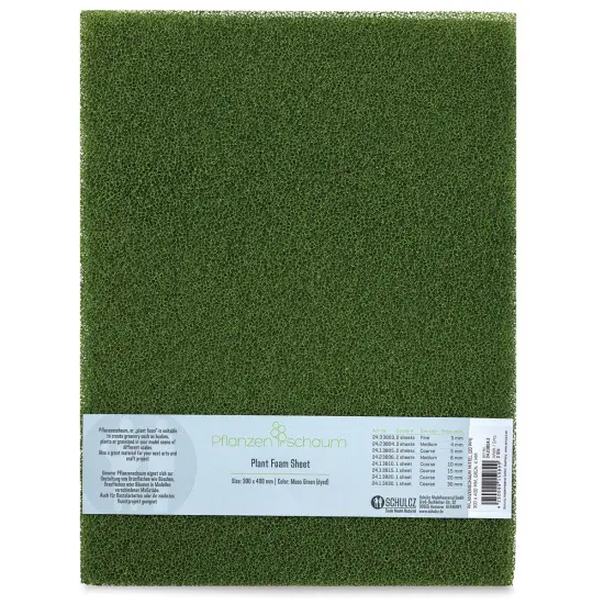 Schulcz Scale Model Plant Foam - Floral Green, Pkg of 2, Medium, 4 mm, 11-3/4" x 15-3/4" {1}