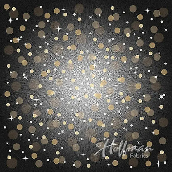 Champagne Spectrum Print Panel 43 x 43 Cotton Fabric by Hoffman of CA {1}