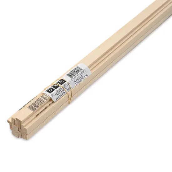 Bud Nosen Basswood Sticks - 1/4" x 3/8" x 24", 16 Sticks {1}