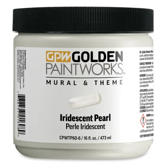 Golden Paintworks Mural and Theme Acrylic Paint - Iridescent Pearl, 16 oz, Jar {1}