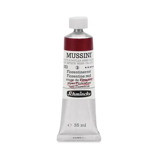 Schmincke Mussini Oil Color - Transparent, Florentine Red, 35 ml tube {1}