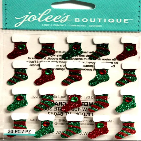 Jolee's Boutique Stocking Repeats Dimensional Stickers {1}