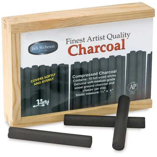 Richeson Compressed Charcoal - Box of 10 {2}