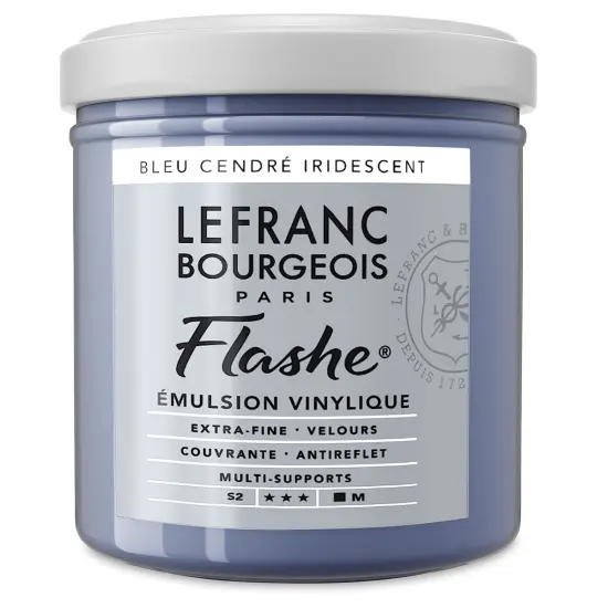 Lefranc & Bourgeois Flashe Vinyl Paint - Iridescent Ash Blue, 125 ml jar {1}