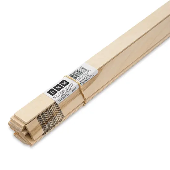 Bud Nosen Basswood Sticks - 1/8" x 3/4" x 24", 12 Sticks {1}