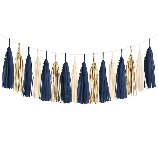 Tassel Garland Kit - Navy & Gold {1}