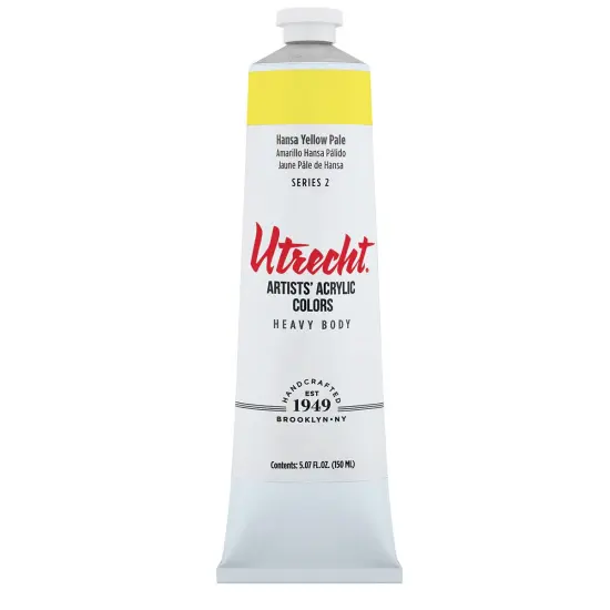 Utrecht Artists' Acrylic Paint - Hansa Yellow Pale, 5 oz tube {2}