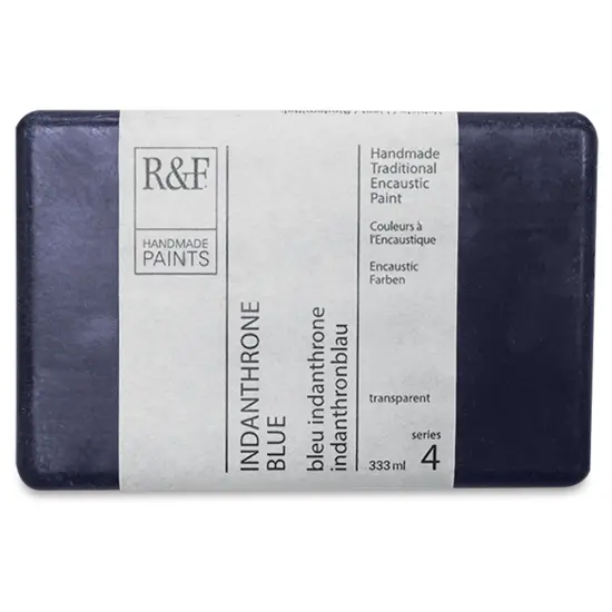 R&F Encaustic Paint Block - Indanthrone Blue, 333 ml, Block {1}