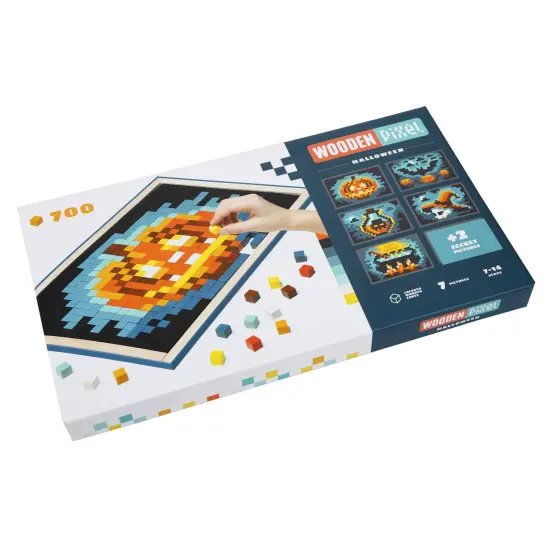 Wise Elk/Cubika Wooden Mosaic Kit - Wooden Pixels Halloween, 700 pcs {1}