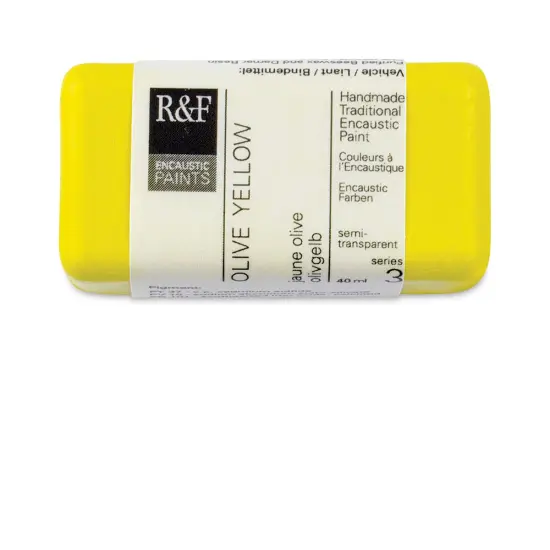 R&F Encaustic Paint Block - Olive Yellow, 40 ml block {2}