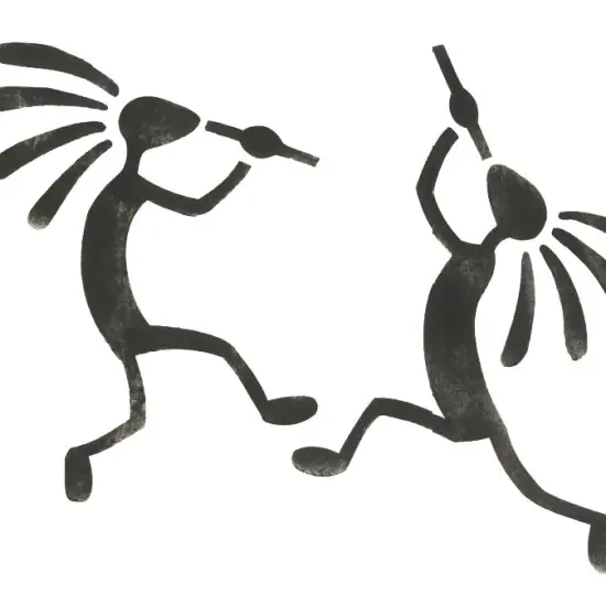 Kokopellis Wall Stencil | 3171 by Designer Stencils | Reusable Stencils for Painting | {2}
