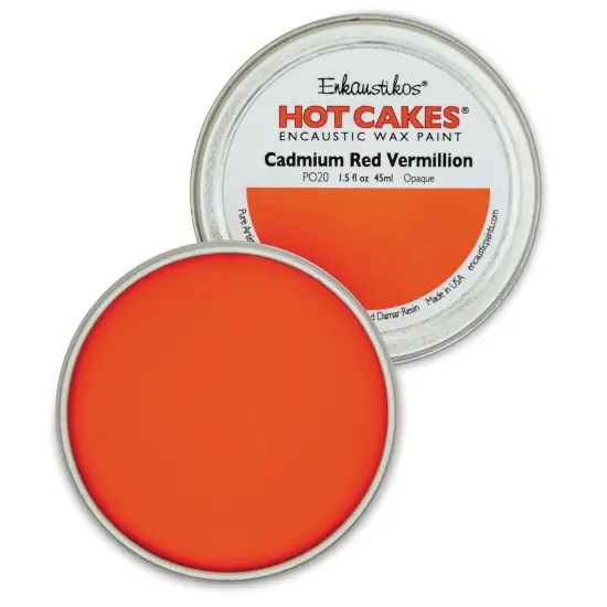 Enkaustikos Hot Cakes Encaustic Paint - Cadmium Red Vermilion, 45 ml tin {1}