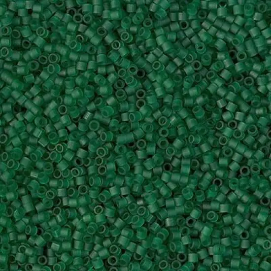 Miyuki Delica Bead 15/0, DBS0767, Matte Transparent Dark Emerald {1}