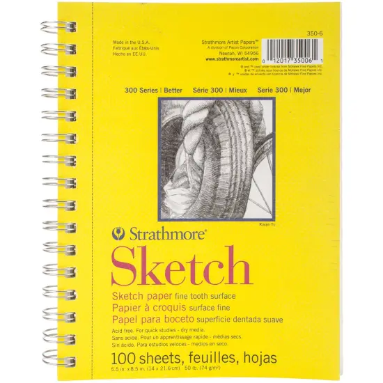 Strathmore Sketch Paper Pad 5.5"X8.5"-100 Sheets {1}