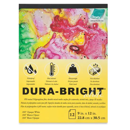 Grafix Dura-Bright Pad - 9" x 12", White {1}