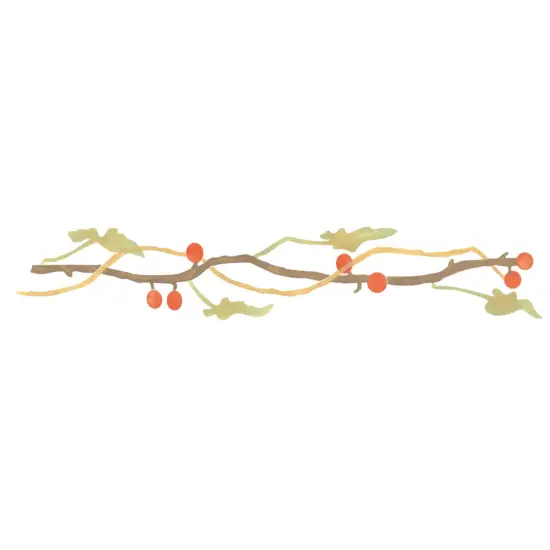 Autumn Berry Vine Wall Stencil | 3245 by Designer Stencils | Floral Stencils | {1}