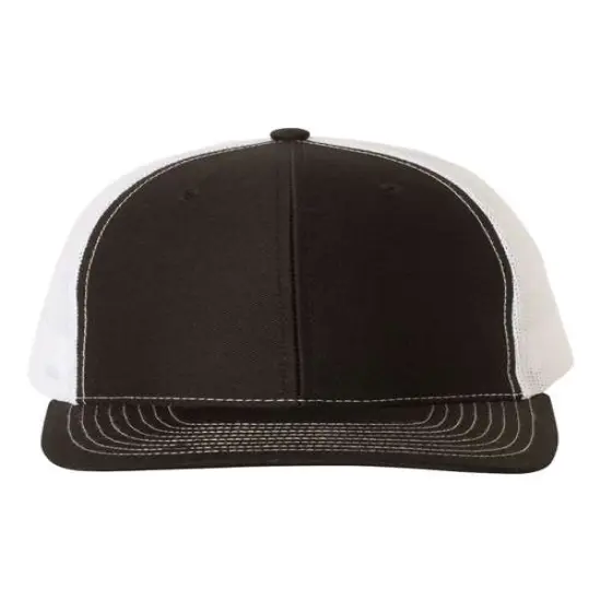 Richardson&reg; Snapback Trucker Cap Black/ White {1}