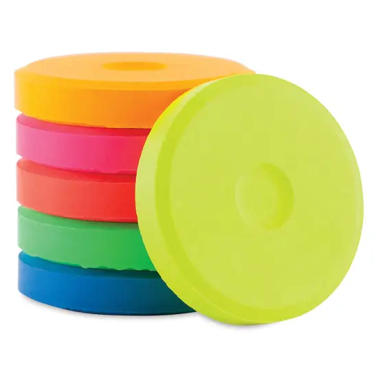 Richeson Tempera Cakes - Set of 6, Fluorescent Colors, Mini Cakes {1}