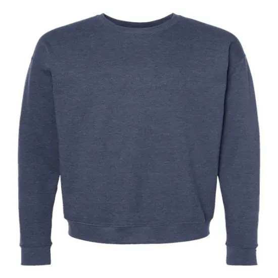 Tultex&reg; Fleece Crewneck Sweatshirt Heather Denim {1}