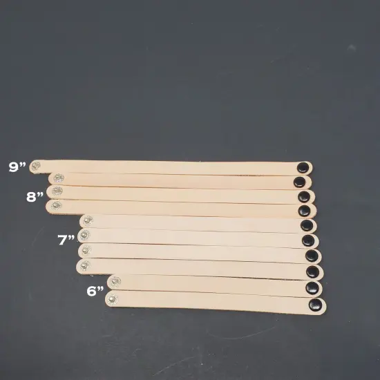 10 Pack 1/2 Inch Leather Bracelets Blank-Hand Stamping, Tooling, Engraving {3}